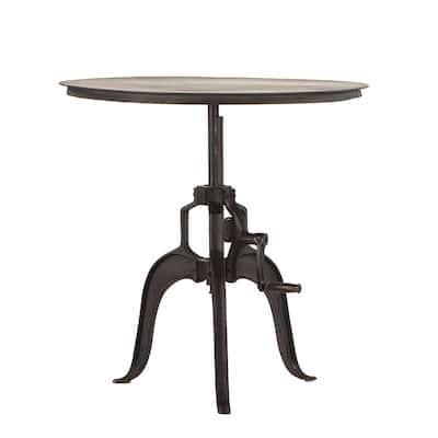 Reclaimed Metal Large Adjustable Crank Side Table by World Interiors