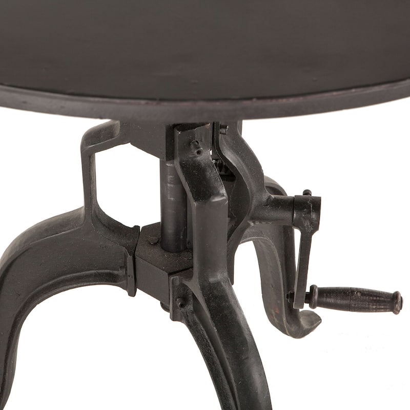 Reclaimed Metal Large Adjustable Crank Side Table by World Interiors