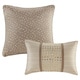 preview thumbnail 7 of 6, Madison Park Iris Natural 8 Piece Embroidered Comforter Set