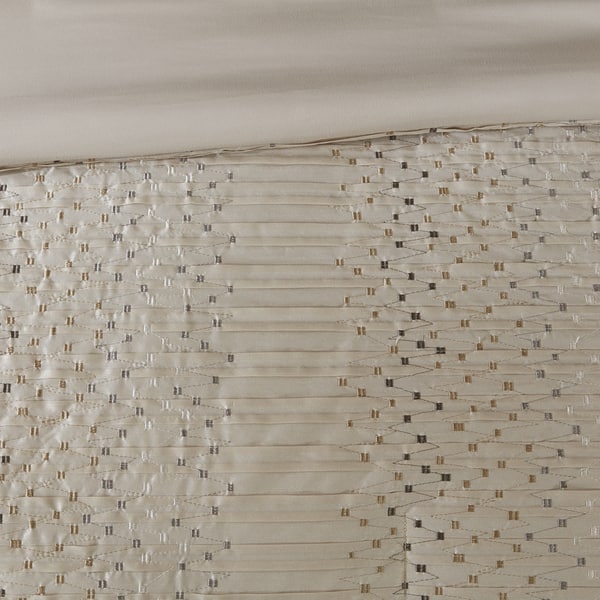 Madison Park Iris Natural 8 Piece Embroidered Comforter Set