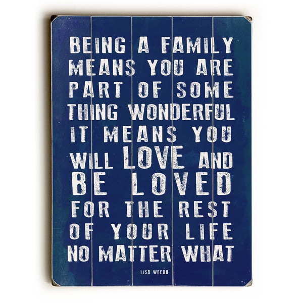 Being a Family Navy - Wall Decor by Lisa Weedn