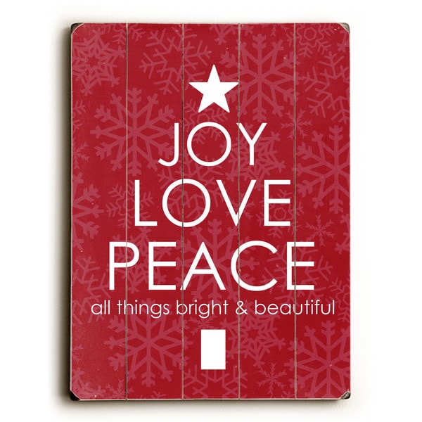 Joy Love Peace - Wall Decor by Cheryl Overton