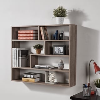 Danya B. Large Weathered Oak Rectangular Shelf Unit