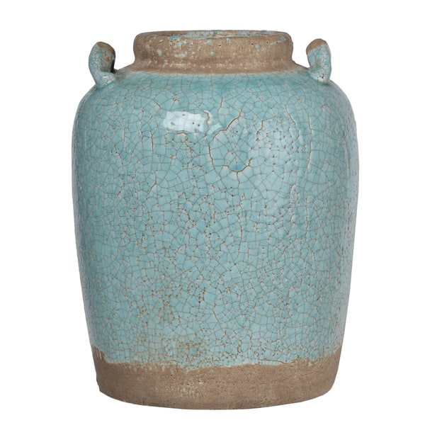 Large Distressed Stoneware Vase