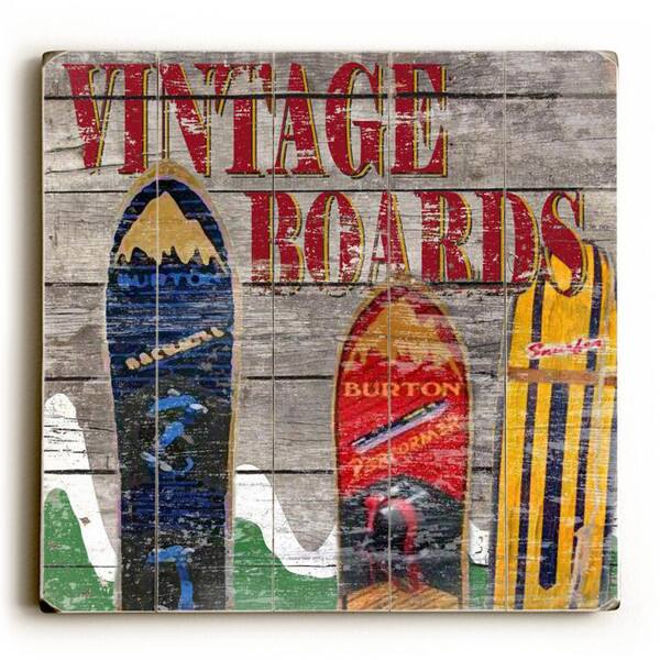 Shop Vintage Snowboards Wood Wall Decor By Karen Williams