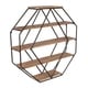 preview thumbnail 3 of 11, Kate and Laurel Lintz Wood Octagon Floating Wall Shelves - 31x31
