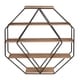preview thumbnail 2 of 11, Kate and Laurel Lintz Wood Octagon Floating Wall Shelves - 31x31