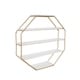 preview thumbnail 7 of 11, Kate and Laurel Lintz Wood Octagon Floating Wall Shelves - 31x31