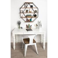 Kate and Laurel Lintz Wood Octagon Floating Wall Shelves