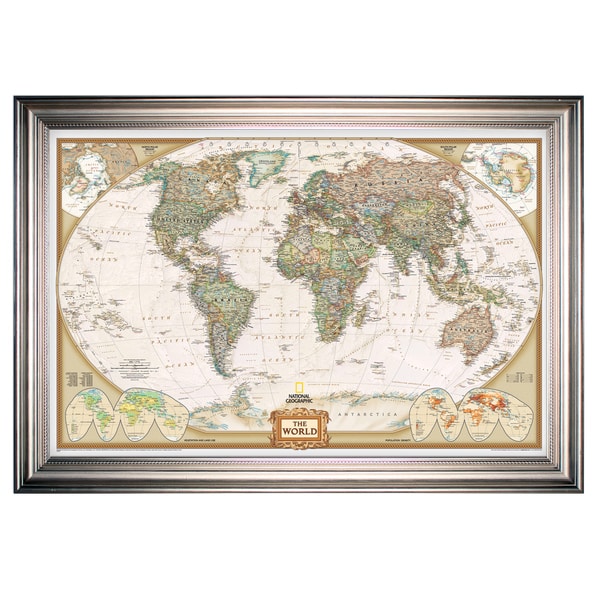 Shop Framed National Geographic Travel Map SF - Overstock - 16772883