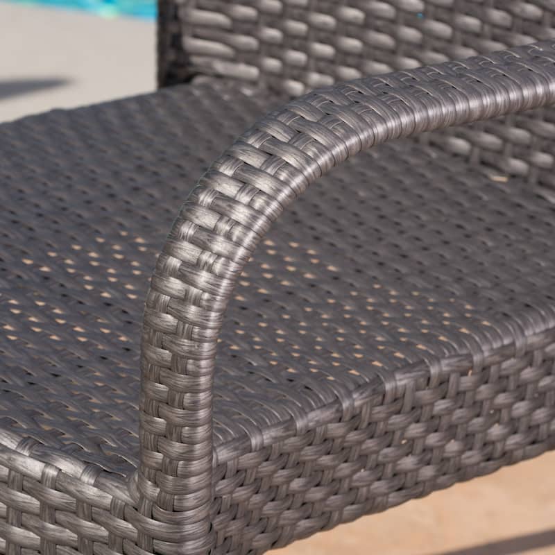 Orleans Outdoor 3-Piece Wicker Chat Set by Christopher Knight Home