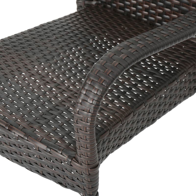 Orleans Outdoor 3-Piece Wicker Chat Set by Christopher Knight Home