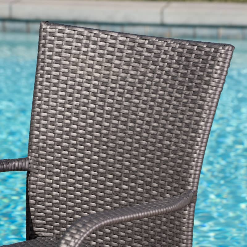 Orleans Outdoor 3-Piece Wicker Chat Set by Christopher Knight Home