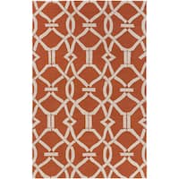 Colonial Home Red Geometric Handmade Area Rug 8 X 11 Overstock 16794413
