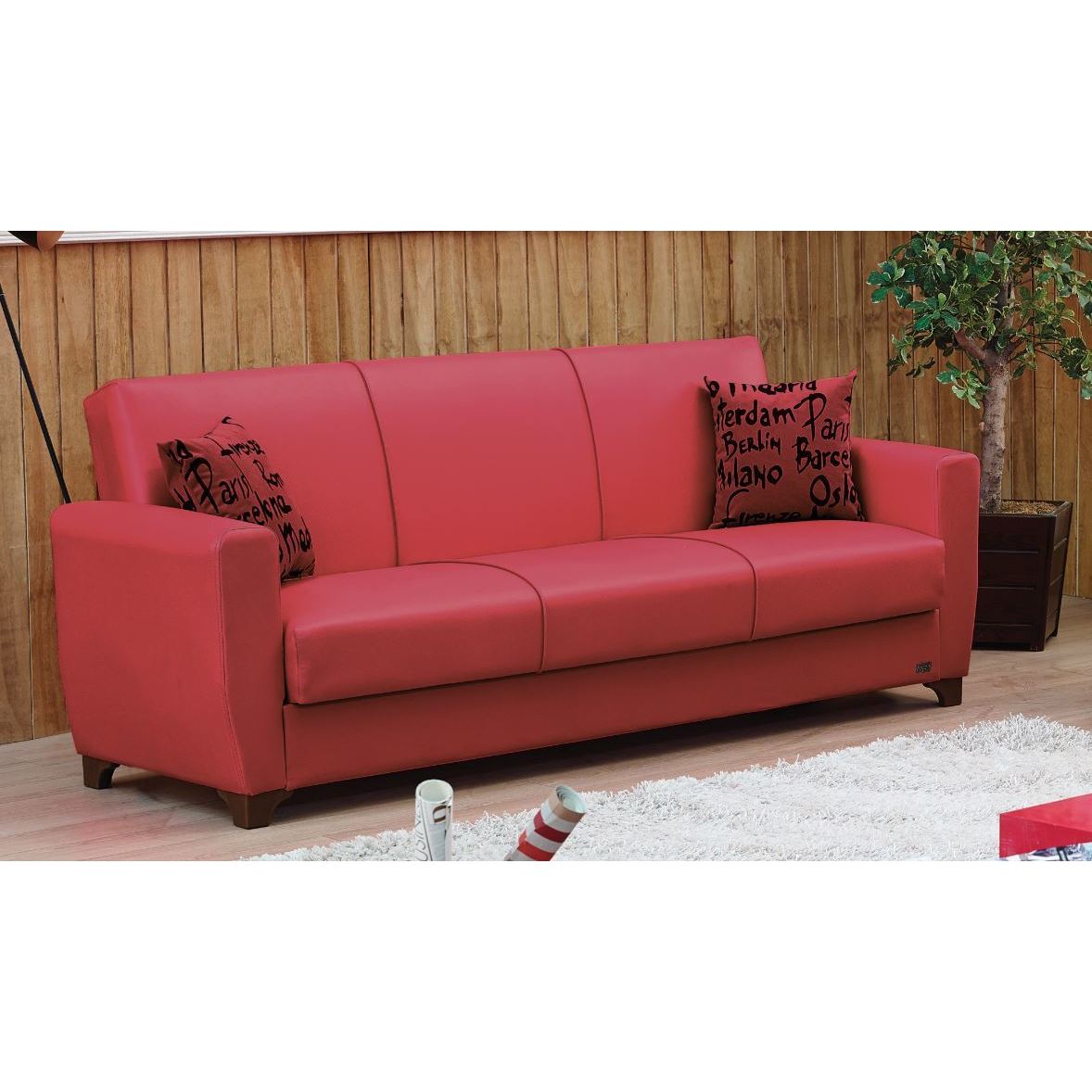 Dallas Red Convertible Sofa Bed 16795902 Dallas Red Convertible Sofa Bed