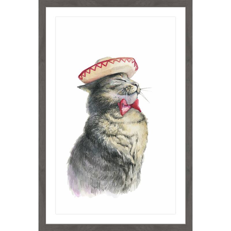 'Dans Le Vent' Framed Painting Print
