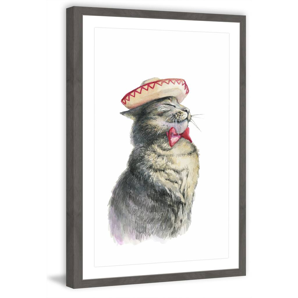 'Dans Le Vent' Framed Painting Print