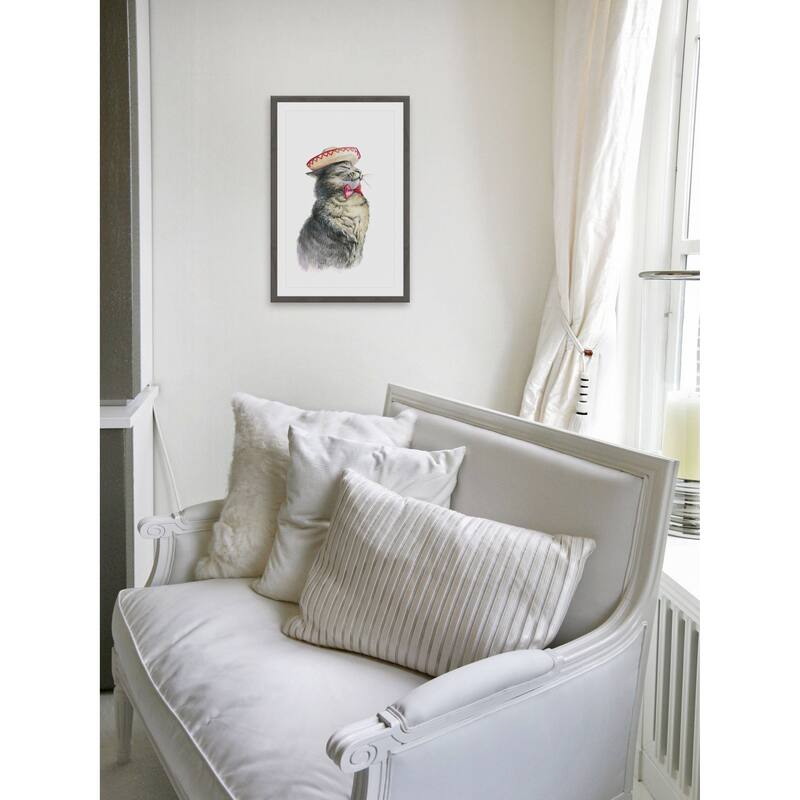 'Dans Le Vent' Framed Painting Print