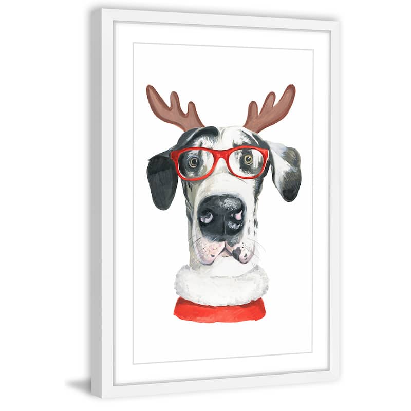 'Deer Dog' Framed Painting Print
