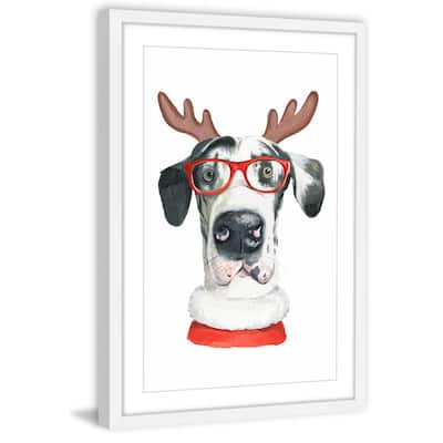 'Deer Dog' Framed Painting Print