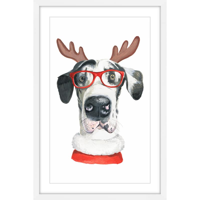 'Deer Dog' Framed Painting Print