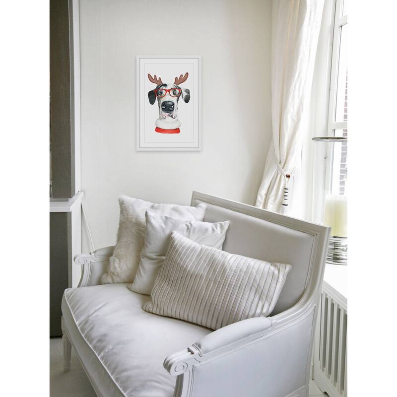'Deer Dog' Framed Painting Print