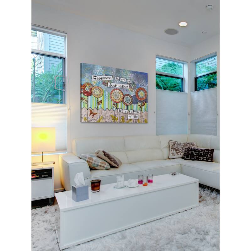 'Happy Destinations' Painting Print on Wrapped Canvas - Multi-Color
