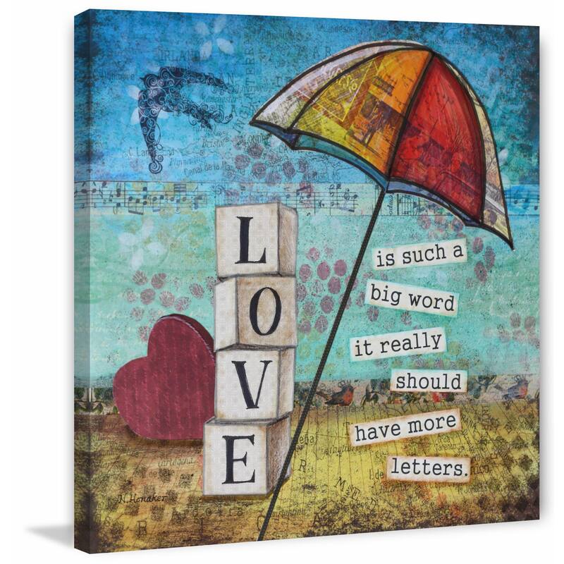 'Love Letters' Painting Print on Wrapped Canvas - Multi-Color