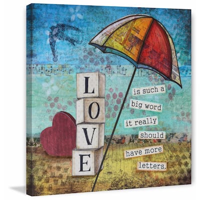 'Love Letters' Painting Print on Wrapped Canvas - Multi-Color