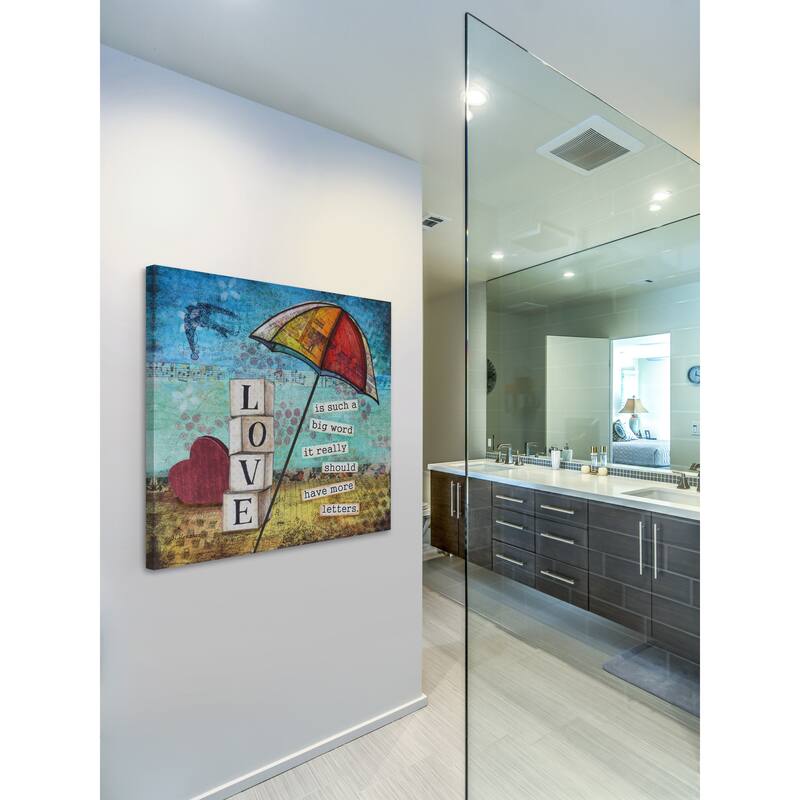 'Love Letters' Painting Print on Wrapped Canvas - Multi-Color