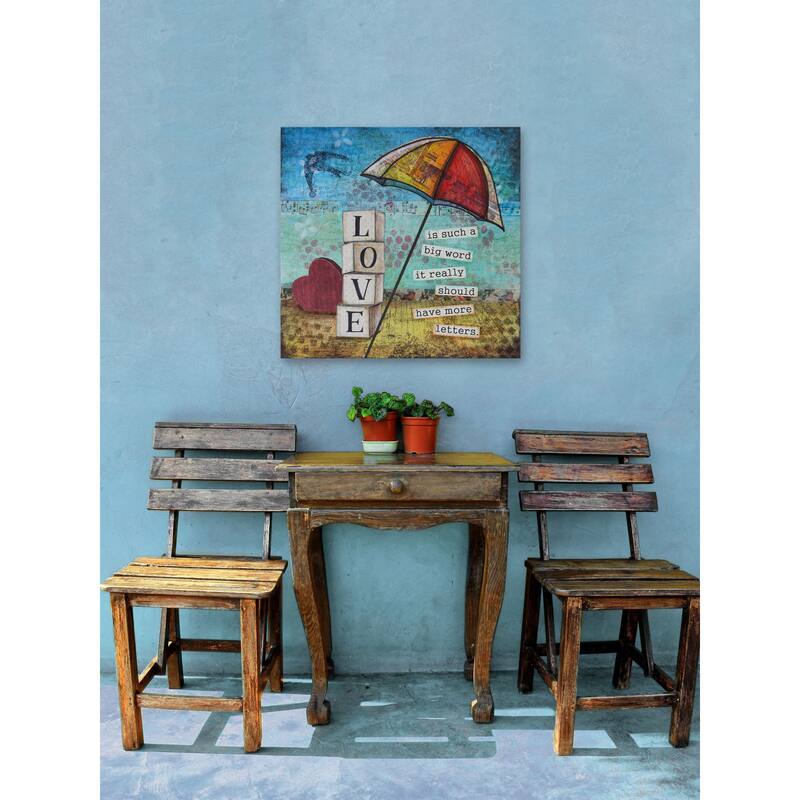 'Love Letters' Painting Print on Wrapped Canvas - Multi-Color