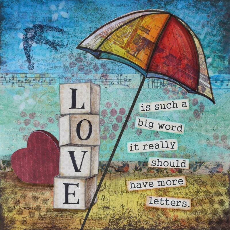 'Love Letters' Painting Print on Wrapped Canvas - Multi-Color