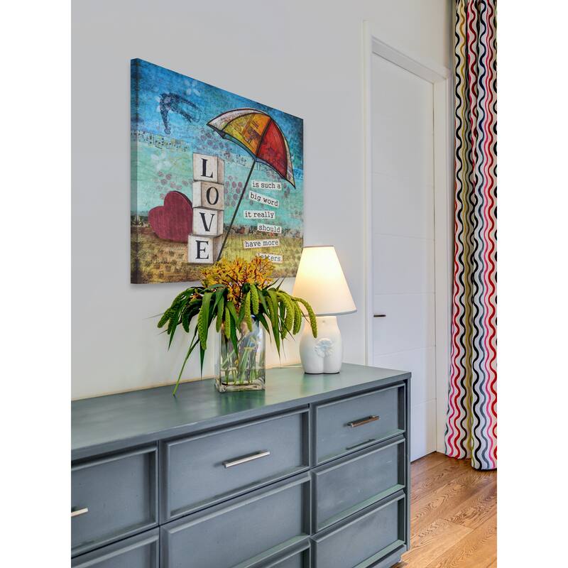 'Love Letters' Painting Print on Wrapped Canvas - Multi-Color