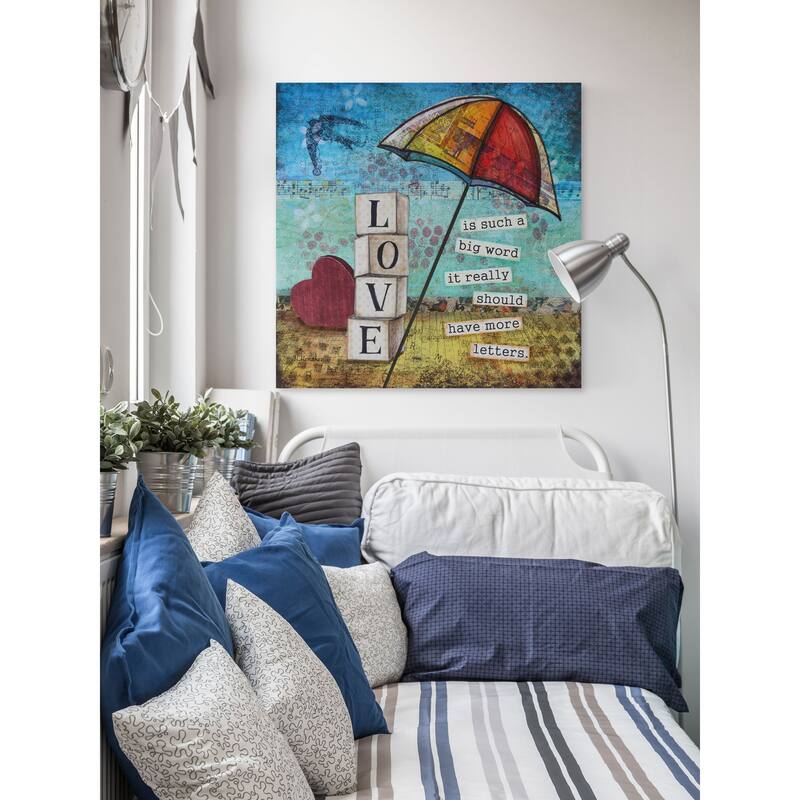 'Love Letters' Painting Print on Wrapped Canvas - Multi-Color