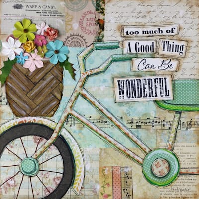 'Bike Too Wonderful' Painting Print on Wrapped Canvas - Multi-Color
