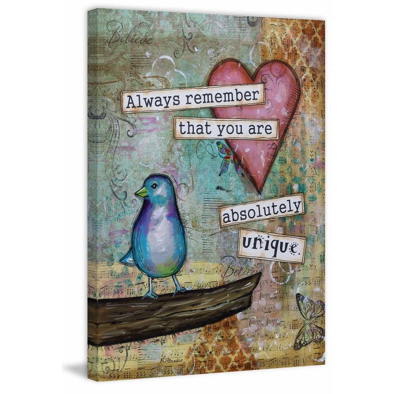 'Uniquely You Too' Painting Print on Wrapped Canvas - Multi-Color