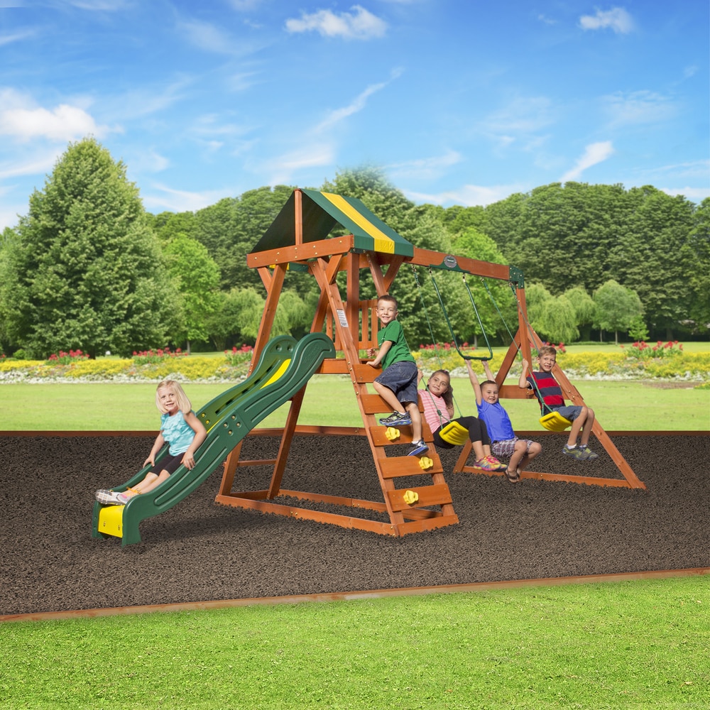 backyard discovery monticello cedar swing set