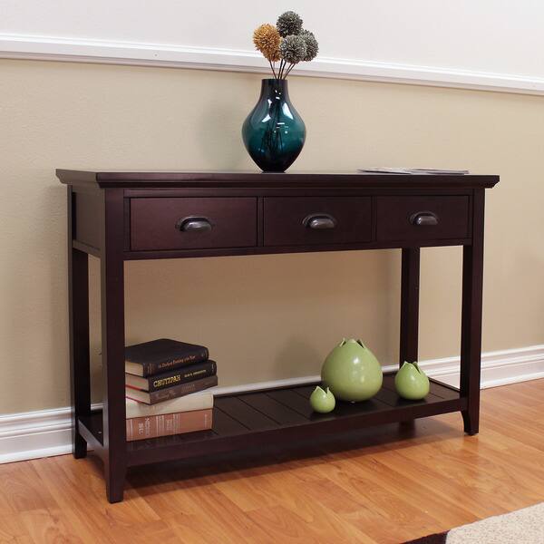 Shop Lindendale Espresso 47 Inch 3 Drawer Console Table On Sale Overstock 16796816
