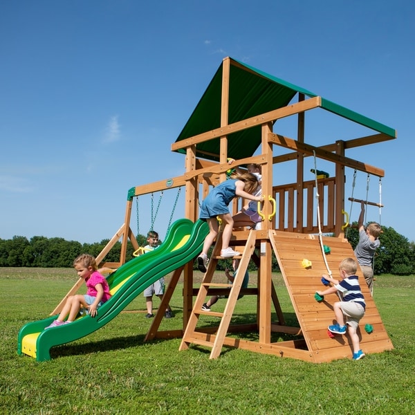 cedar wood swing set