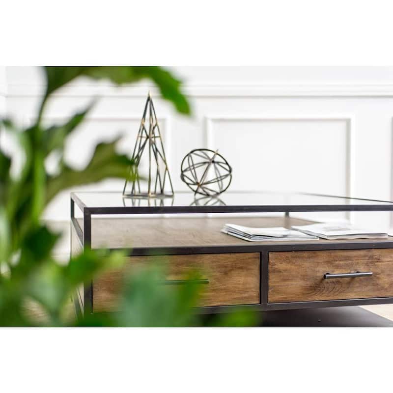 Mercana Tribuo Brown Wood Coffee Table