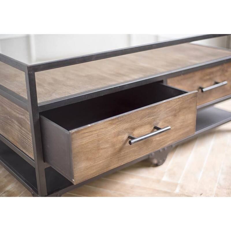 Mercana Tribuo Brown Wood Coffee Table