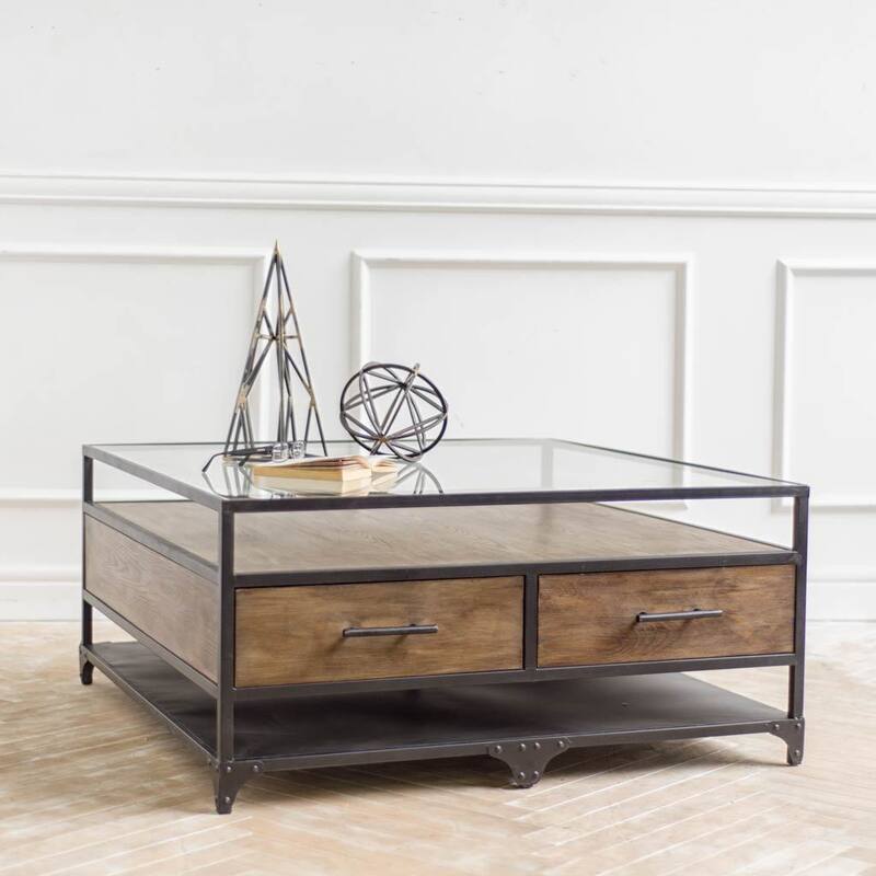 Mercana Tribuo Brown Wood Coffee Table