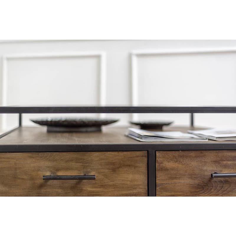 Mercana Tribuo Brown Wood Coffee Table