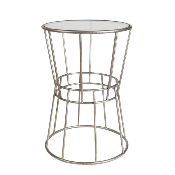 Shop Mercana Galeon I Silver Metal Accent Table Sale
