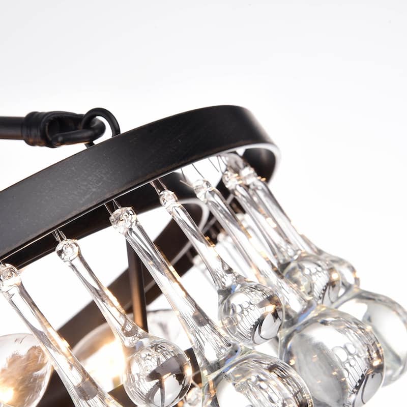 Arosa Black 9-light Semi Flush Mount