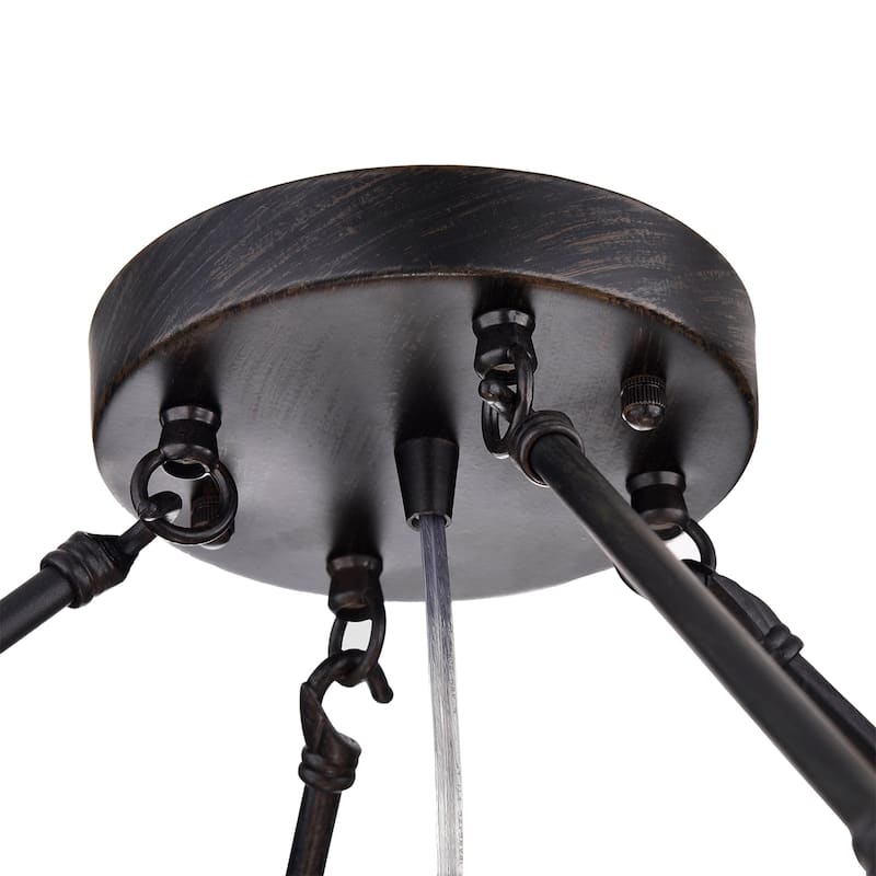 Arosa Black 9-light Semi Flush Mount