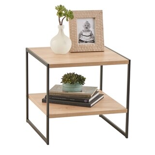 Overstock ClosetMaid Industrial End Table (Beige/Tan)