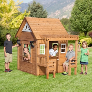 discovery backyard cascade playhouse cedar