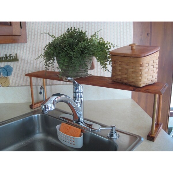 Home Basics Pine Over the Sink Shelf Bed Bath Beyond 16798265