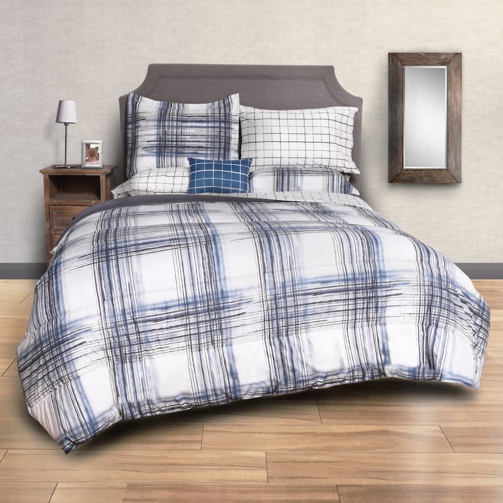 Sydney Plaid 8-Piece Bed in a Bag with Sheet Set